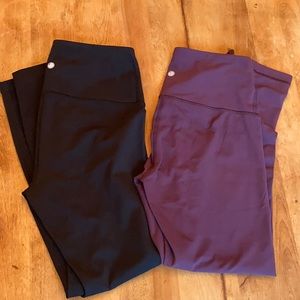 2 pair Yogalicious High Waisted Lux ankle length